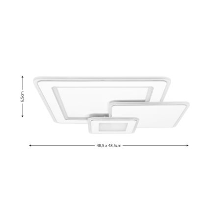 Brilagi - LED loftlampe dæmpbar MODERN LED/93W/230V 2700-6500K 48,5x48,5 cm + fjernbetjening
