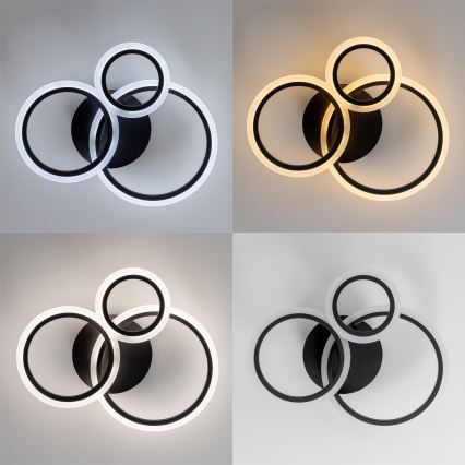 Brilagi - LED loftlampe dæmpbar ORBITS LED/40W/230V 3000-6500K sort + fjernbetjening