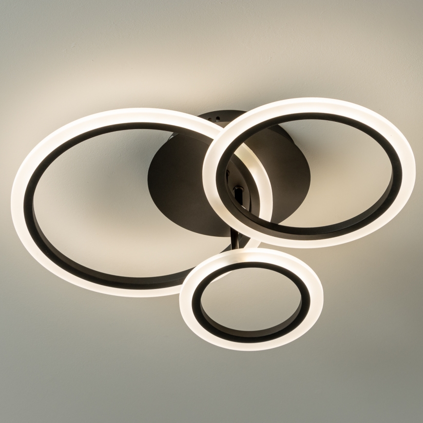 Brilagi - LED loftlampe dæmpbar ORBITS LED/40W/230V 3000-6500K sort + fjernbetjening