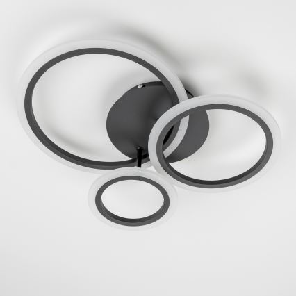 Brilagi - LED loftlampe dæmpbar ORBITS LED/40W/230V 3000-6500K sort + fjernbetjening