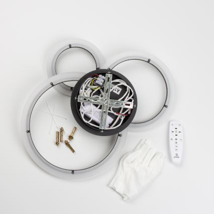 Brilagi - LED loftlampe dæmpbar ORBITS LED/40W/230V 3000-6500K sort + fjernbetjening