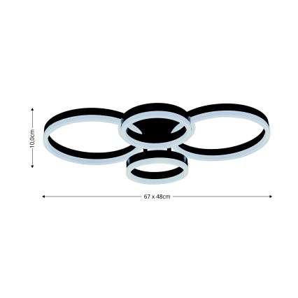 Brilagi - LED loftlampe dæmpbar ORBITS LED/49W/230V 3000/4000/6000K + fjernbetjening