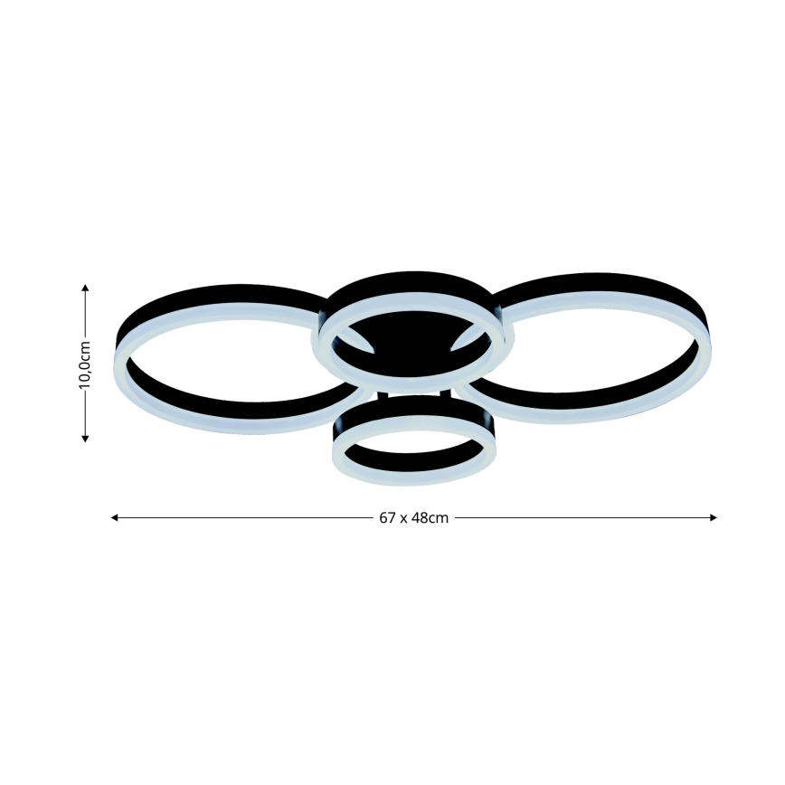 Brilagi - LED loftlampe dæmpbar ORBITS LED/49W/230V 3000/4000/6000K + fjernbetjening