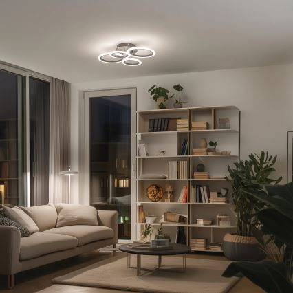 Brilagi - LED loftlampe dæmpbar ORBITS LED/50W/230V 3000-6500K antracit + fjernbetjening