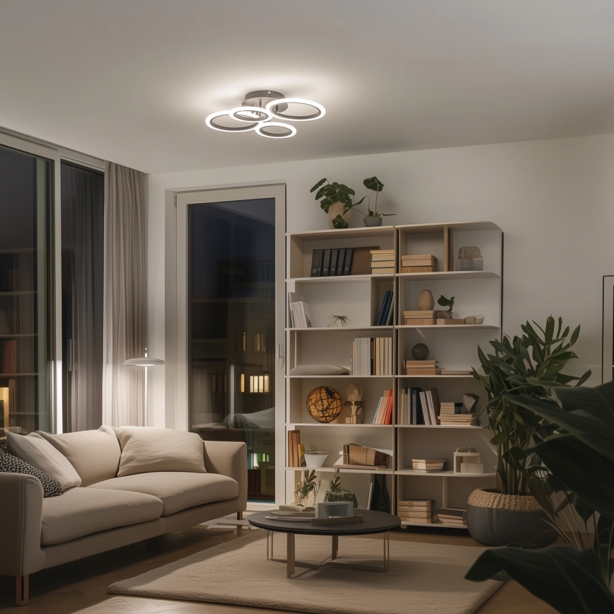 Brilagi - LED loftlampe dæmpbar ORBITS LED/50W/230V 3000-6500K antracit + fjernbetjening