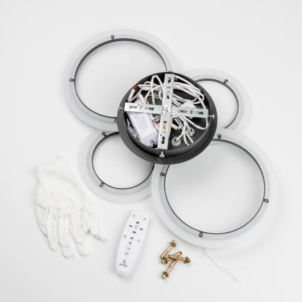 Brilagi - LED loftlampe dæmpbar ORBITS LED/50W/230V 3000-6500K antracit + fjernbetjening