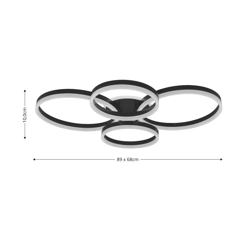 Brilagi - LED loftlampe dæmpbar ORBITS LED/52W/230V 3000/4000/6000K + fjernbetjening