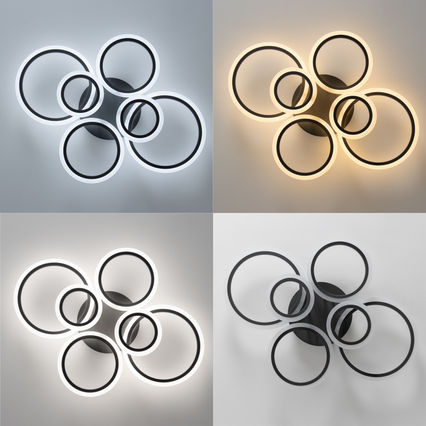 Brilagi - LED loftlampe dæmpbar ORBITS LED/85W/230V 3000-6500K antracit + fjernbetjening