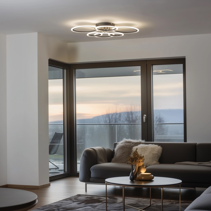 Brilagi - LED loftlampe dæmpbar ORBITS LED/85W/230V 3000-6500K antracit + fjernbetjening