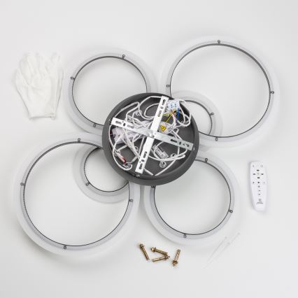 Brilagi - LED loftlampe dæmpbar ORBITS LED/85W/230V 3000-6500K antracit + fjernbetjening
