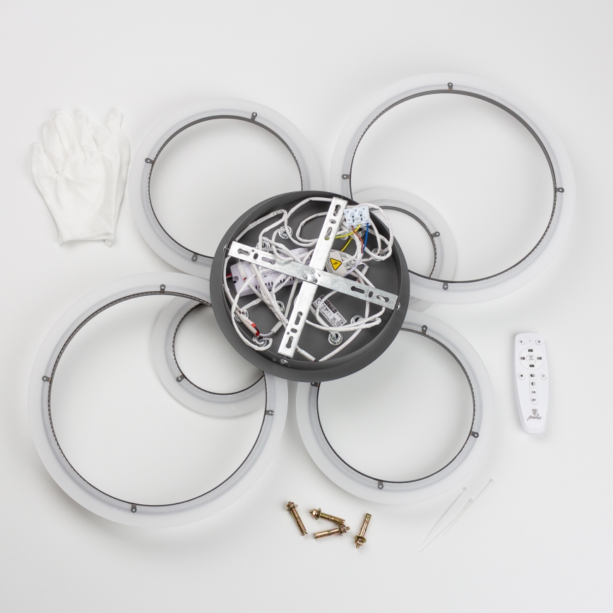 Brilagi - LED loftlampe dæmpbar ORBITS LED/85W/230V 3000-6500K antracit + fjernbetjening