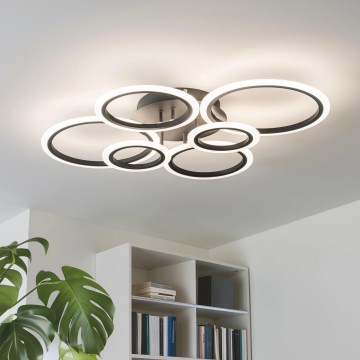 Brilagi - LED loftlampe dæmpbar ORBITS LED/85W/230V 3000-6500K sort + fjernbetjening