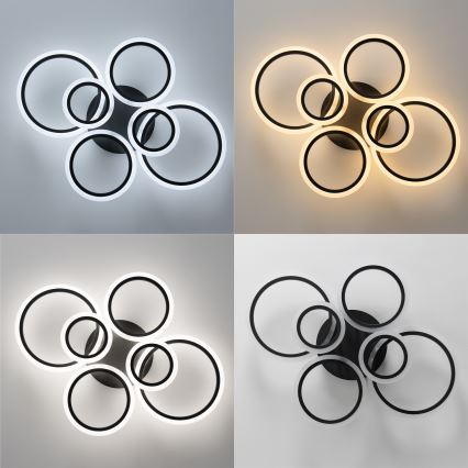 Brilagi - LED loftlampe dæmpbar ORBITS LED/85W/230V 3000-6500K sort + fjernbetjening