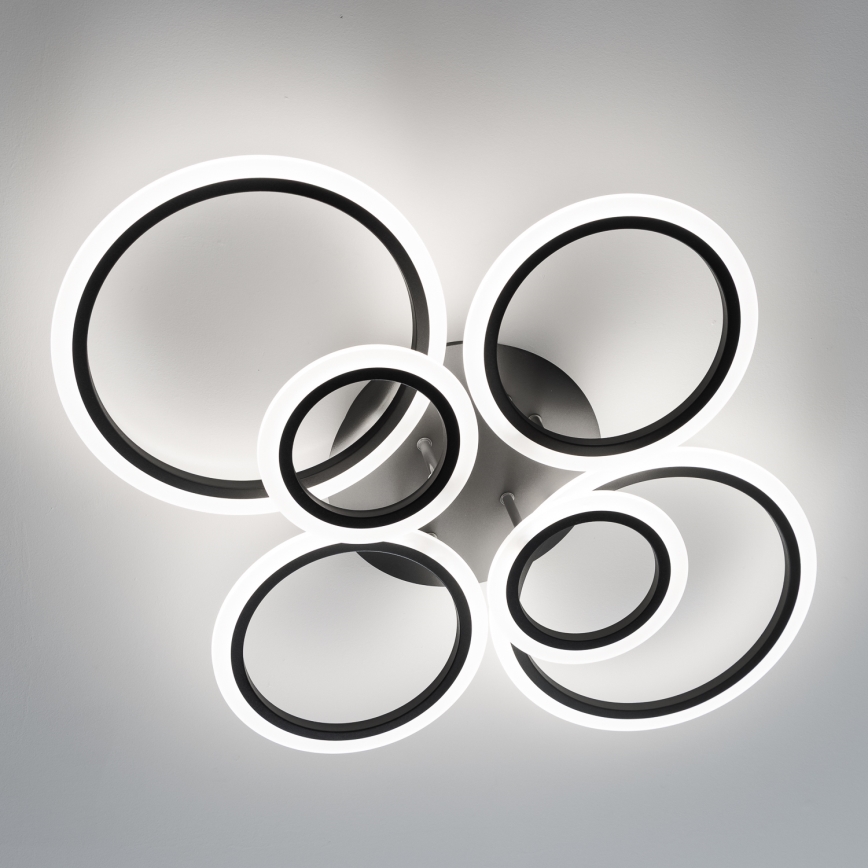 Brilagi - LED loftlampe dæmpbar ORBITS LED/85W/230V 3000-6500K sort + fjernbetjening