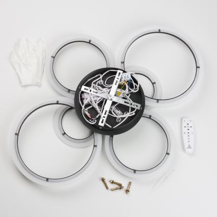 Brilagi - LED loftlampe dæmpbar ORBITS LED/85W/230V 3000-6500K sort + fjernbetjening