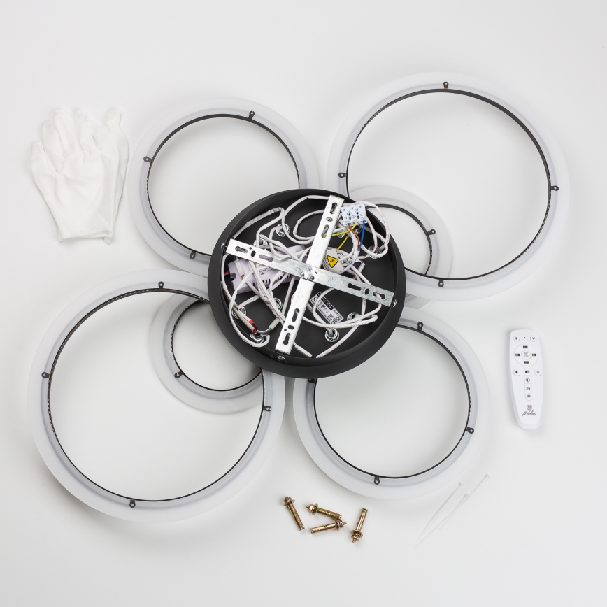 Brilagi - LED loftlampe dæmpbar ORBITS LED/85W/230V 3000-6500K sort + fjernbetjening