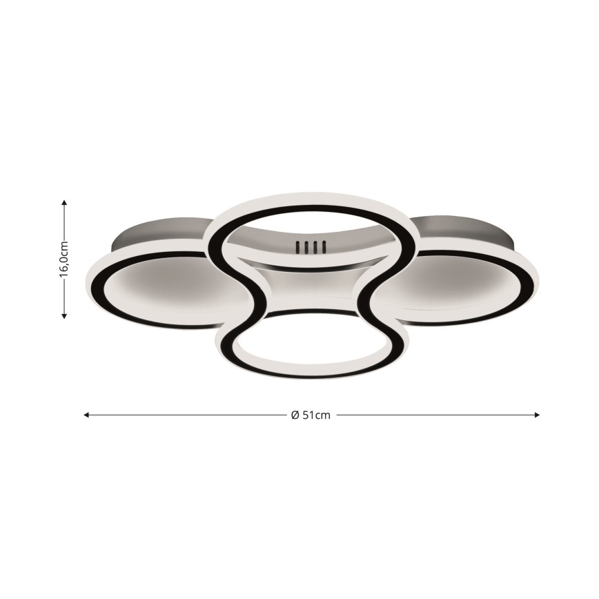Brilagi - LED loftlampe dæmpbar ORELLI LED/53W/230V 3000/4000/6000K + fjernbetjening