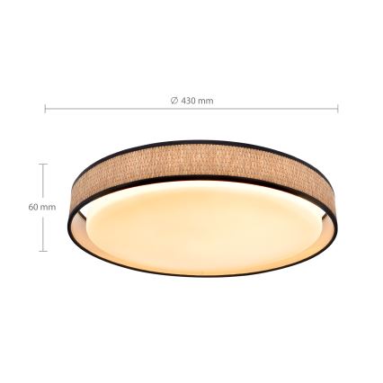 Brilagi - LED loftlampe dæmpbar PILAR LED/48W/230V 3000-6500K diameter 43 cm + fjernbetjening