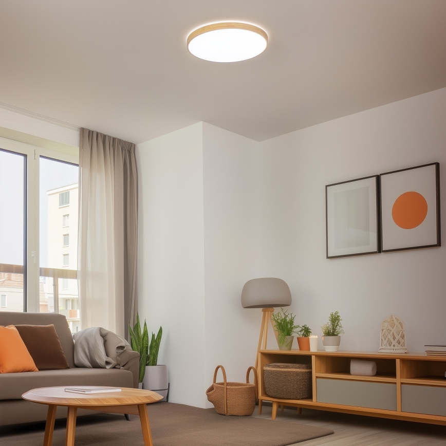 Brilagi - LED loftlampe dæmpbar PINE LED/60W/230V 3000-6500K + fjernbetjening