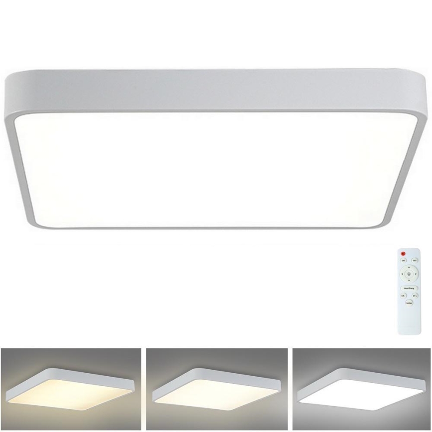 Brilagi - LED loftlampe dæmpbar POOL LED/48W/230V 3000-6000K 50x50 cm hvid + fjernbetjening
