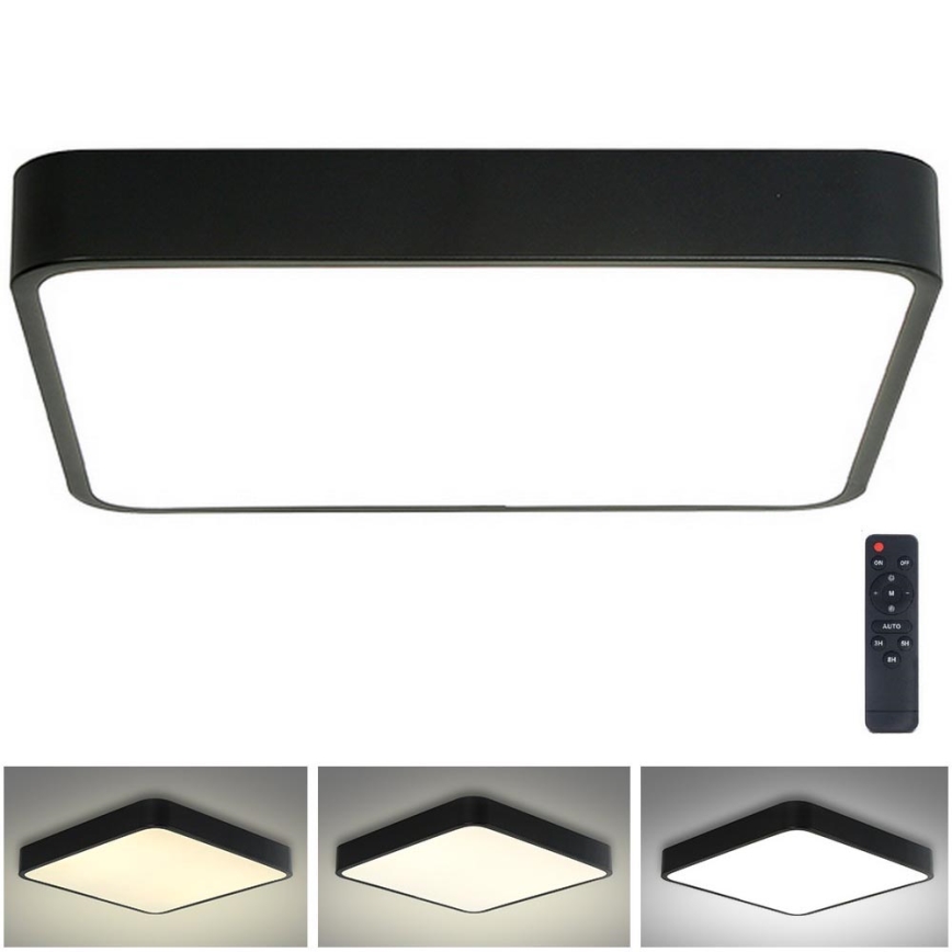 Brilagi - LED loftlampe dæmpbar POOL LED/48W/230V 3000-6000K 50x50 cm sort + fjernbetjening