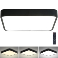 Brilagi - LED loftlampe dæmpbar POOL SQUARE LED/48W/230V 3000-6000K 50x50 cm sort + fjernbetjening