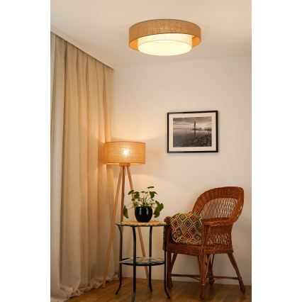 Brilagi - LED loftlampe dæmpbar SHINE LED/24W/230V diameter 60 cm 3000/4000/6500K beige/cremefarvet + fjernbetjening