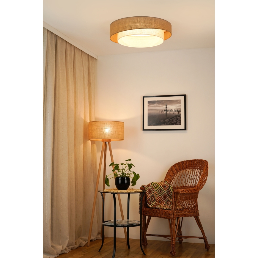 Brilagi - LED loftlampe dæmpbar SHINE LED/24W/230V diameter 60 cm 3000/4000/6500K beige/cremefarvet + fjernbetjening