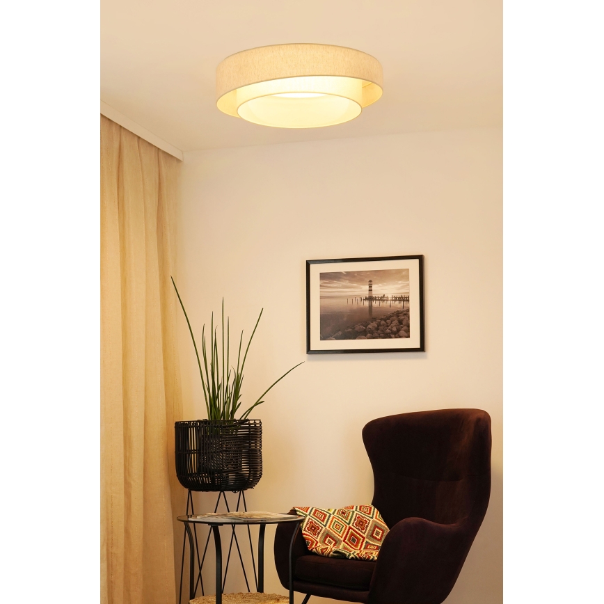 Brilagi - LED loftlampe dæmpbar SHINE LED/24W/230V 3000/4000/6500K cremefarvet + fjernbetjening