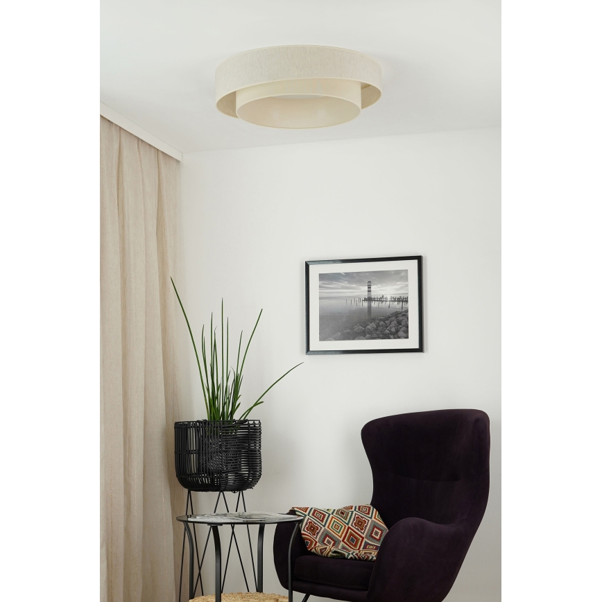 Brilagi - LED loftlampe dæmpbar SHINE LED/24W/230V 3000/4000/6500K cremefarvet + fjernbetjening