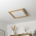 Brilagi - LED loftlampe dæmpbar SLIMFRAME WOOD LED/36W/230V 49,5x49,5 cm 3000-6000K brun + fjernbetjening