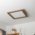 Brilagi - LED loftlampe dæmpbar SLIMFRAME WOOD LED/36W/230V 49,5x49,5 cm 3000-6000K brun + fjernbetjening