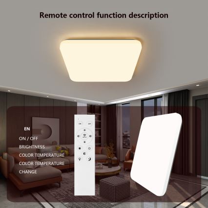 Brilagi - LED loftlampe dæmpbar SMART LED/28W/230V 2700-6500K Wi-Fi Tuya + fjernbetjening