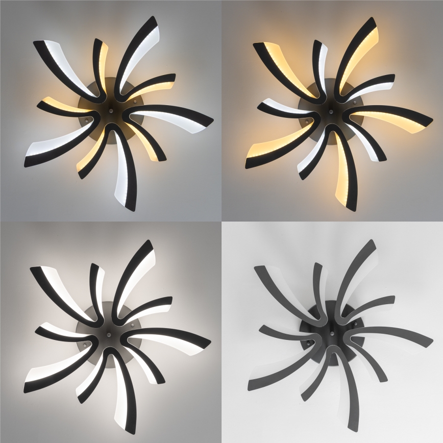 Brilagi - LED loftlampe dæmpbar TWIST LED/55W/230V 3000-6500K antracit + fjernbetjening
