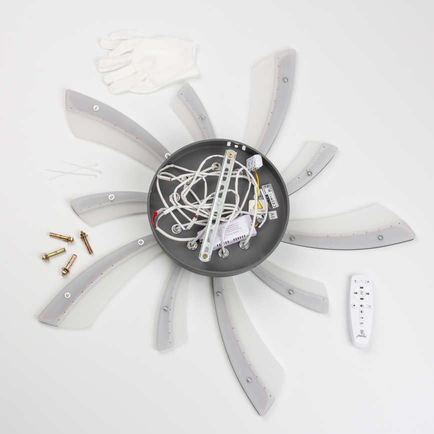 Brilagi - LED loftlampe dæmpbar TWIST LED/55W/230V 3000-6500K antracit + fjernbetjening
