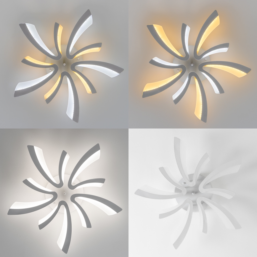 Brilagi - LED loftlampe dæmpbar TWIST LED/55W/230V 3000-6500K hvid + fjernbetjening