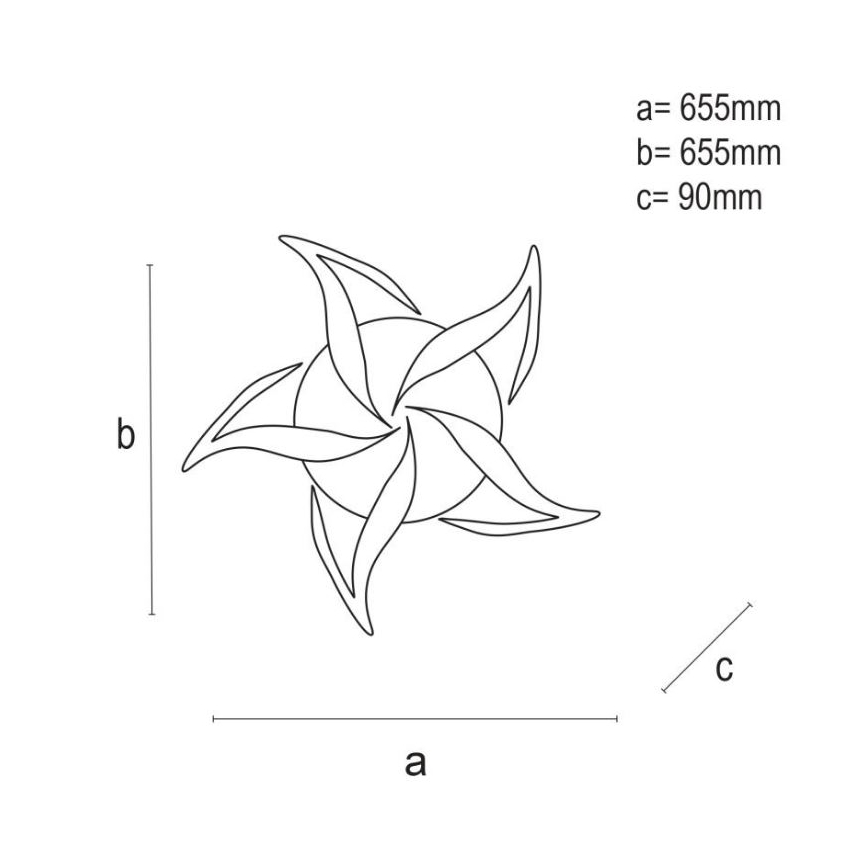 Brilagi - LED loftlampe dæmpbar TWIST LED/55W/230V 3000-6500K hvid + fjernbetjening