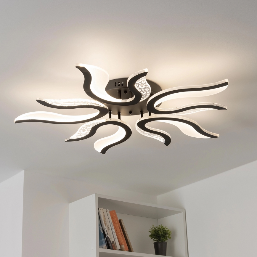 Brilagi - LED loftlampe dæmpbar TWIST LED/65W/230V 3000-6500K sort + fjernbetjening
