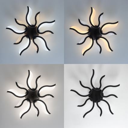 Brilagi - LED loftlampe dæmpbar TWIST LED/65W/230V 3000-6500K sort + fjernbetjening