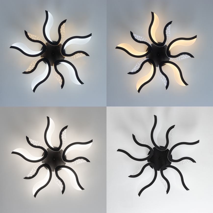 Brilagi - LED loftlampe dæmpbar TWIST LED/65W/230V 3000-6500K sort + fjernbetjening