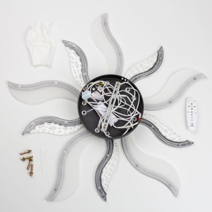 Brilagi - LED loftlampe dæmpbar TWIST LED/65W/230V 3000-6500K sort + fjernbetjening