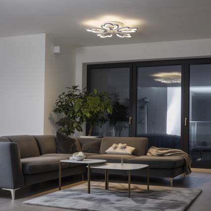 Brilagi - LED loftlampe dæmpbar TWIST LED/80W/230V 3000-6500K hvid + fjernbetjening