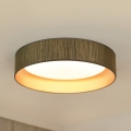 Brilagi - LED loftlampe dæmpbar VEGAS SHINE LED/24W/230V 3000/4000/6500K strå brun/guldfarvet + fjernbetjening