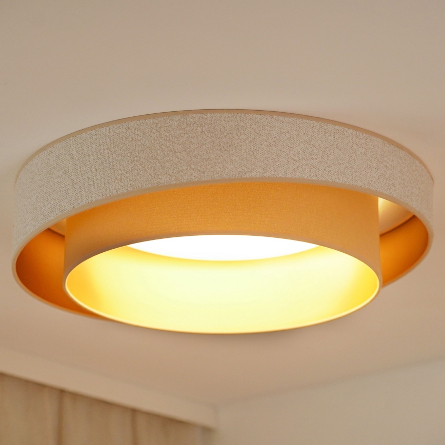 Brilagi - LED loftlampe dæmpbar VEGAS SHINE LED/24W/230V diameter 60 cm 3000/4000/6500K cremefarvet/beige + fjernbetjening