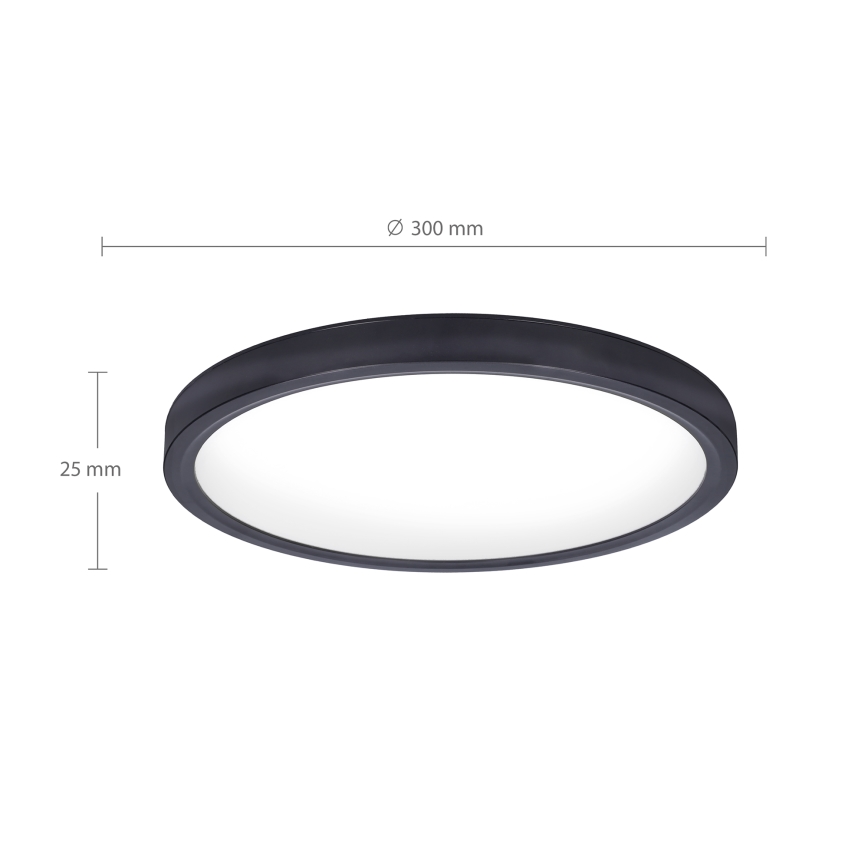 Brilagi - LED loftlampe ESTELA LED/18W/230V sort