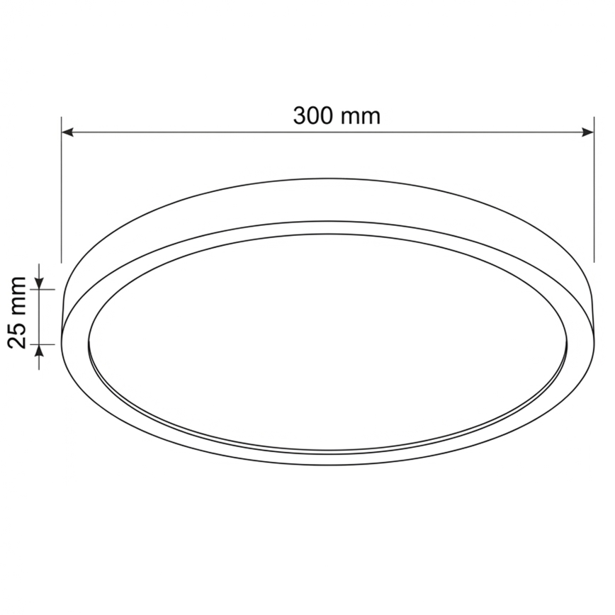 Brilagi - LED loftlampe ESTELA LED/18W/230V Ø 30 cm sort