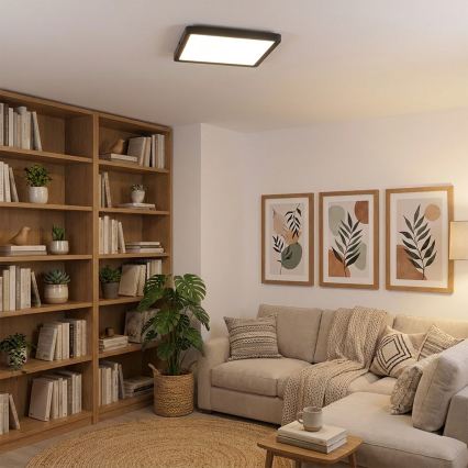 Brilagi - LED loftlampe ESTELA SQUARE LED/24W/230V 31x31 cm sort