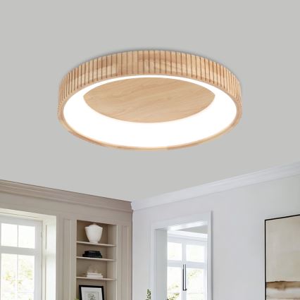 Brilagi - LED-loftlampe FALCON WOOD MODERN LED/40W/230V 3000/4000/6000K Ø 60 cm træ
