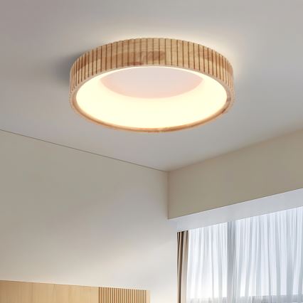Brilagi - LED loftlampe FALCON WOOD MODERN LED/30W/230V 3000/4000/6000K Ø 45 cm træ