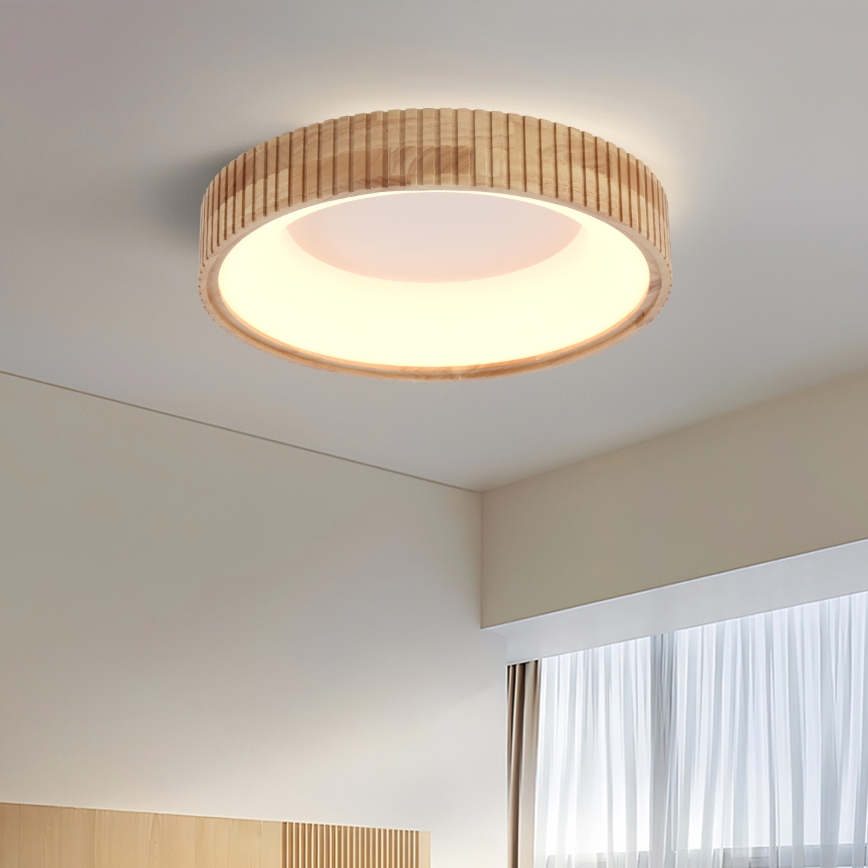 Brilagi - LED loftlampe FALCON WOOD MODERN LED/30W/230V 3000/4000/6000K Ø 45 cm træ